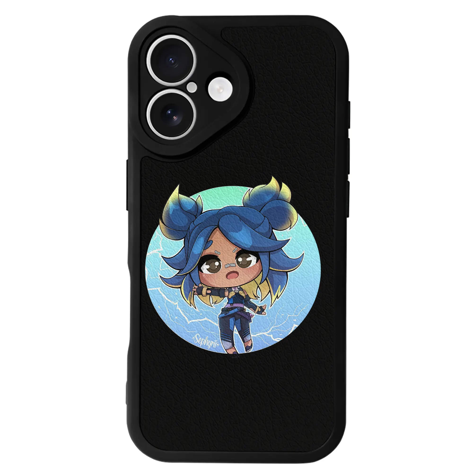 VALORANT グッズ,ネオン - IPhone 16シリーズ対応 ・ シリコンスマホケース ・ レザー調 ・ 高精度フィット ・ 耐衝撃 ・ ワイヤレス充電対応 ・ 精密カット